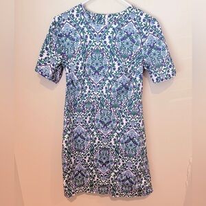 Boden Floral Patterned Short Sleeve Dress